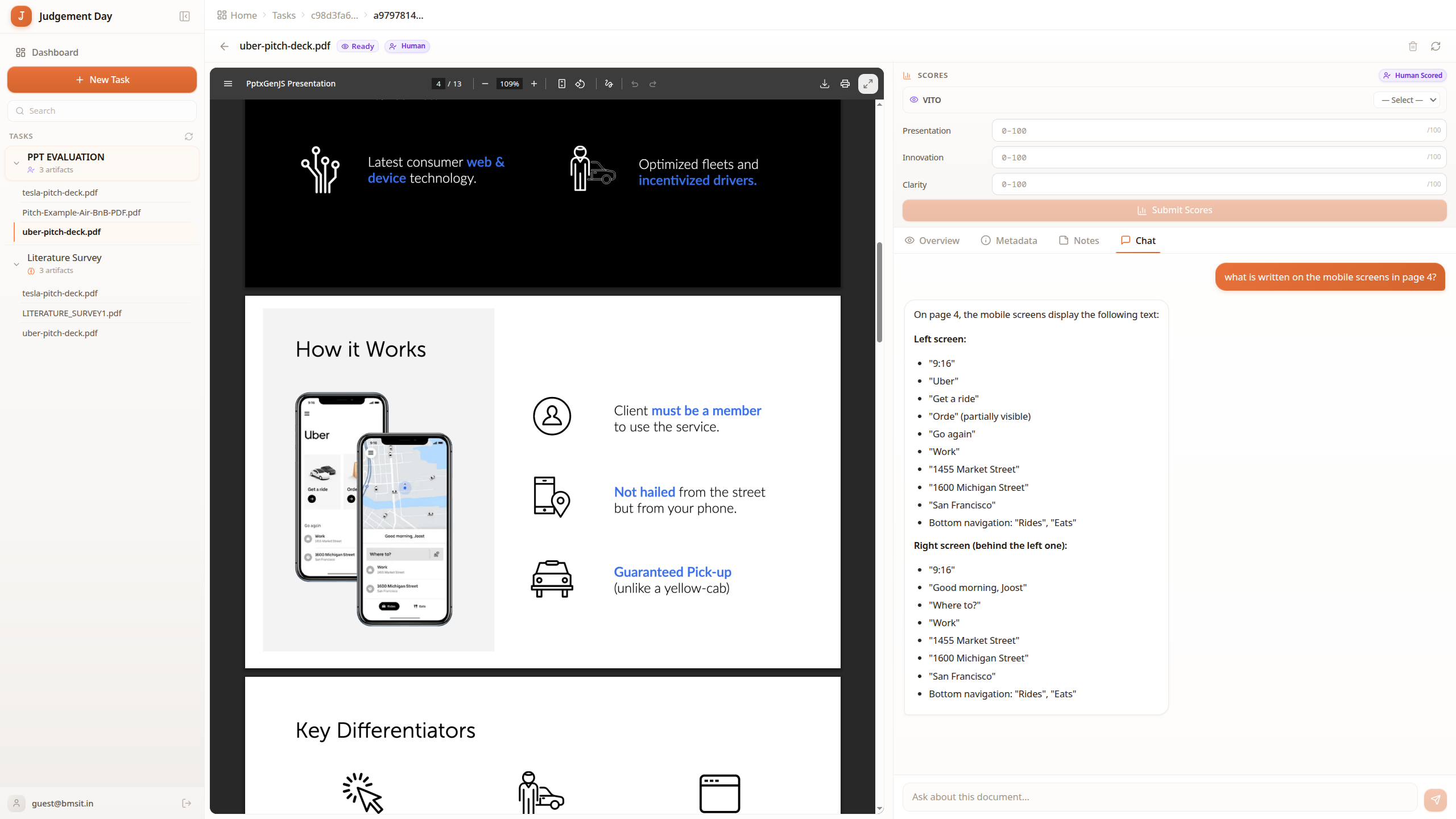 Judgement Day dashboard screenshot